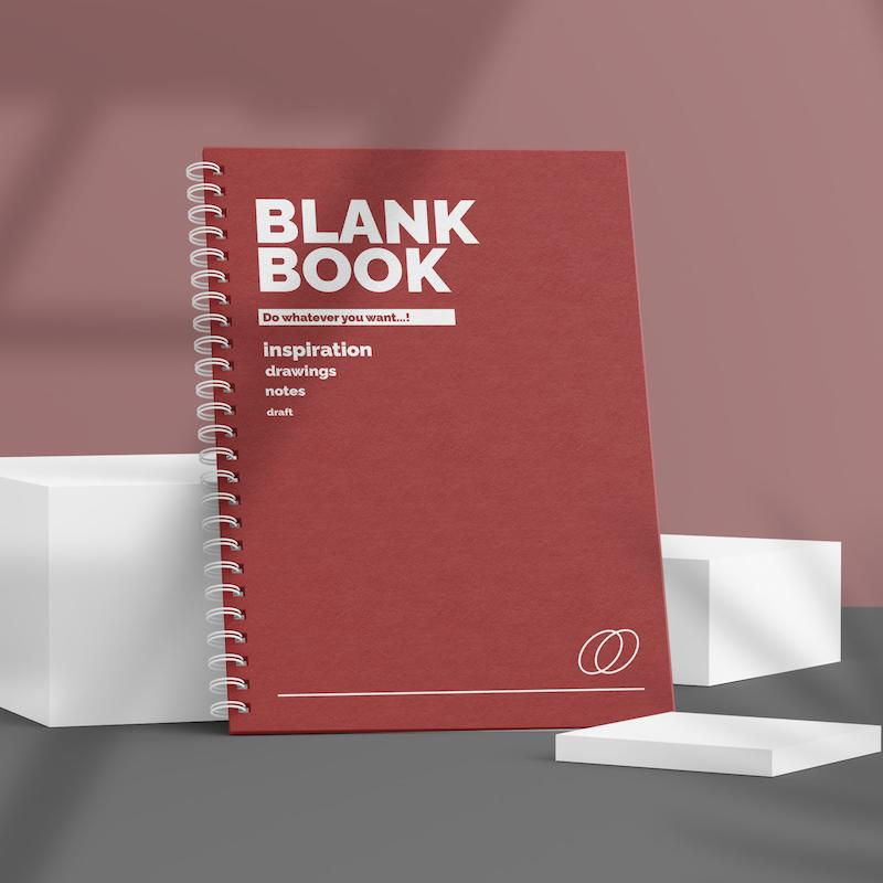 دفتر شطرنجی مینیمال Blank Book طرح Wine Velvet کد 1024
