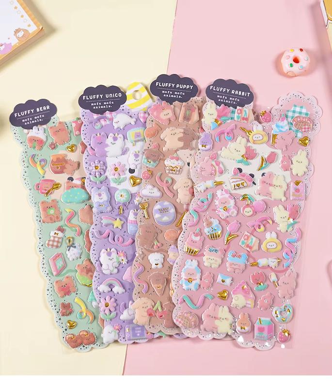 استیکر سه بعدی برجسته پشمالو Mofu Mofu برند ShanLe