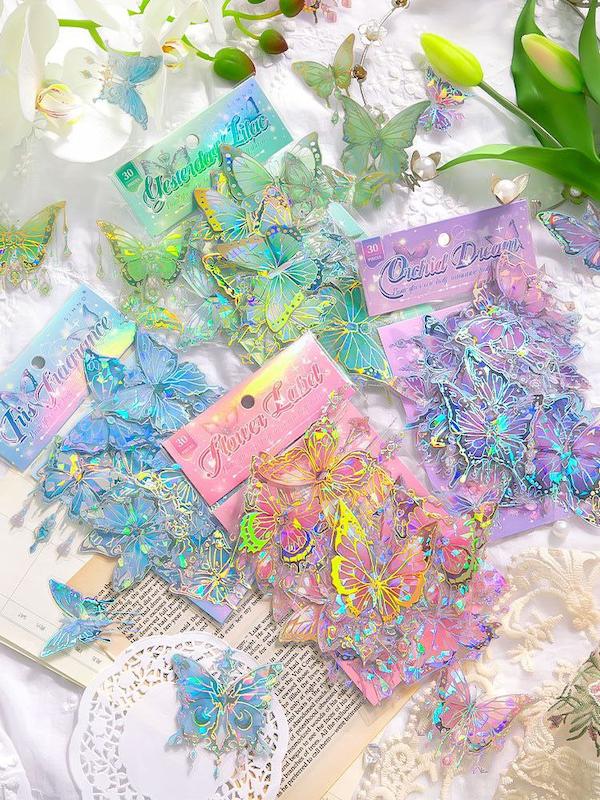 پک استیکر پروانه ای Butterflies برند LUOYU HUAJIAN