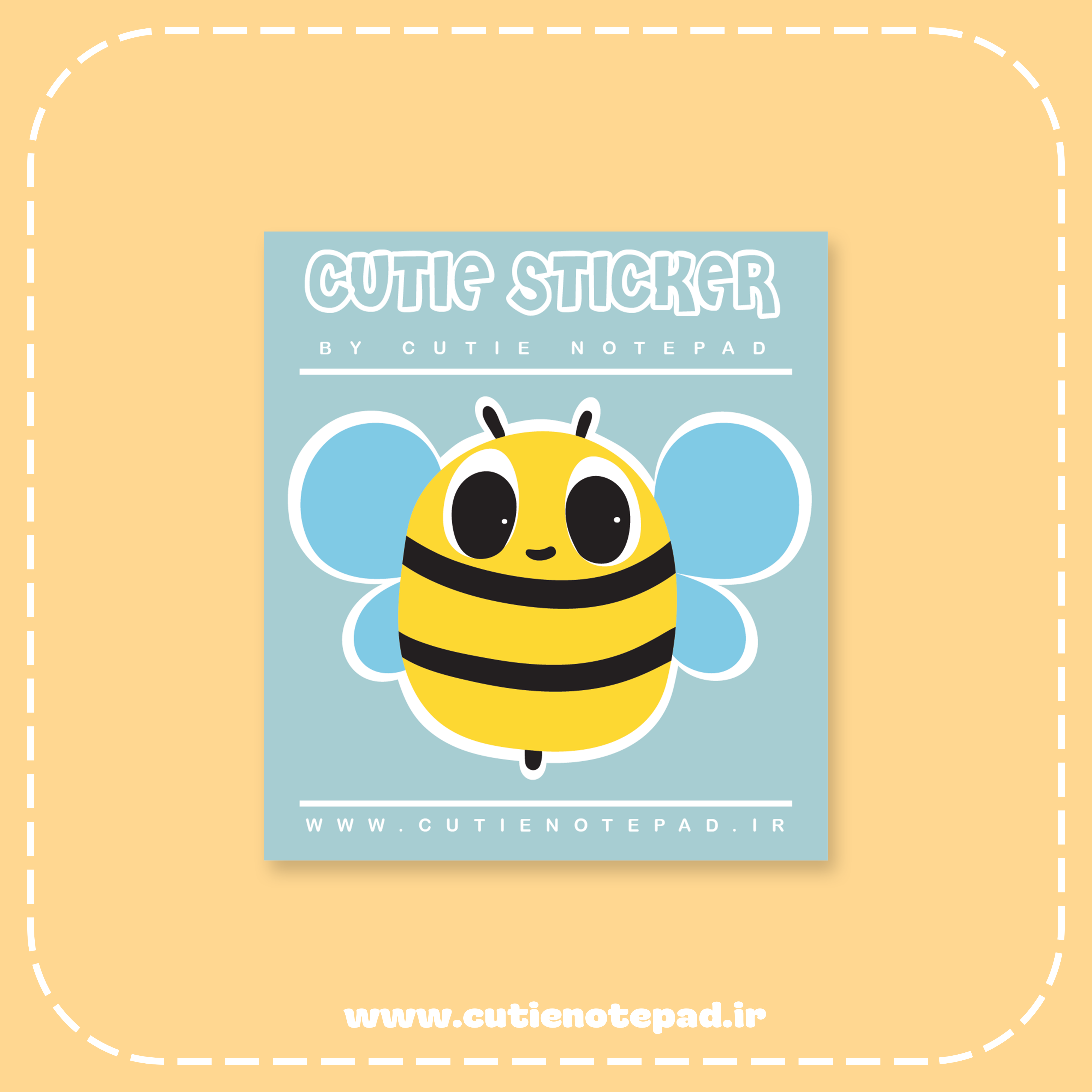 کیوتی نوت پد | Cutie Notepad | استیکر ویزلی زنبوره