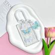 هولدر فتوکارت شفاف طرح Butterfly Acrylic + آویز پلکسی + بند تلفنی (White)