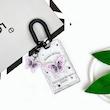 هولدر فتوکارت شفاف طرح Butterfly Acrylic + آویز پلکسی + بند تلفنی (Black)