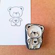 مهر لینویی دستساز Bear & Heart برند Negin Stamp کد NST-1002