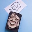 مهر لینویی دستساز فیل تپلی برند Negin Stamp کد NST-1004