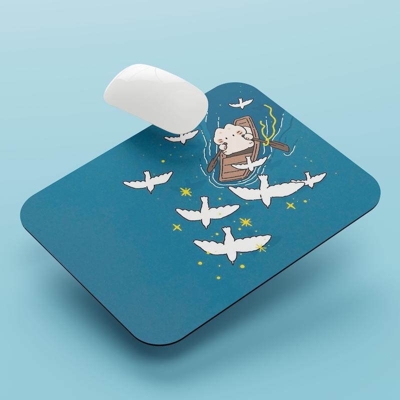 موس پد فانتزی Cat on a boat کد MP019