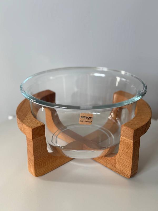 کاسه سرو پایه چوبی لیمون کد 246A