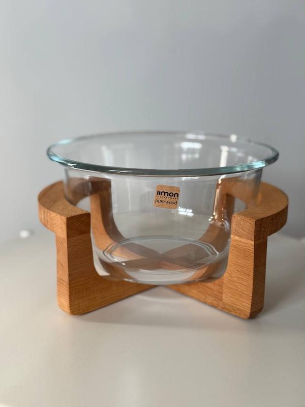 کاسه سرو پایه چوبی لیمون کد 246A