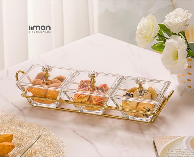 اردورخوری سه‌تایی مربع لیمون کد‌275A