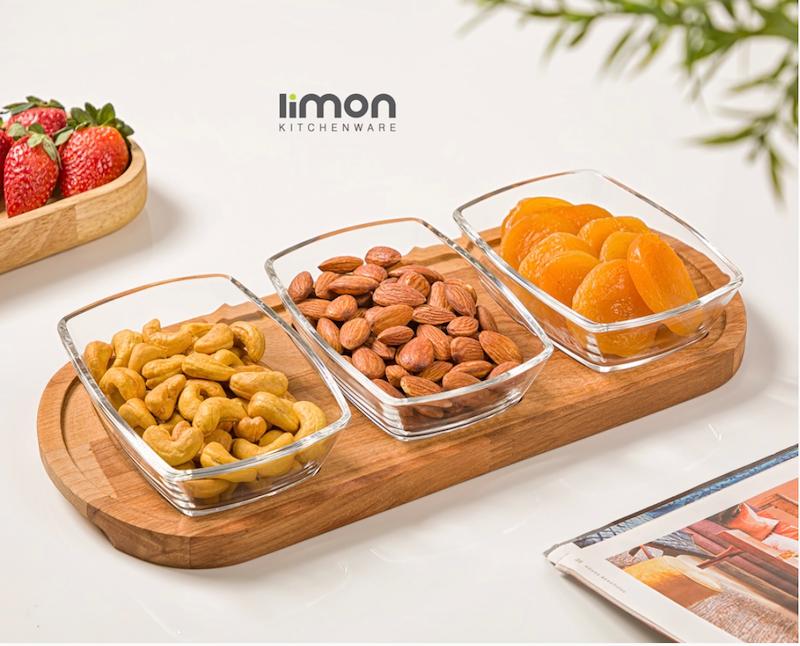 اردوخوری سه تایی زیره چوبی لیمون کد 276