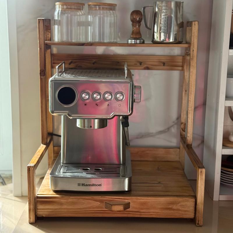 کافی بار چوبی کشودار کد 302A