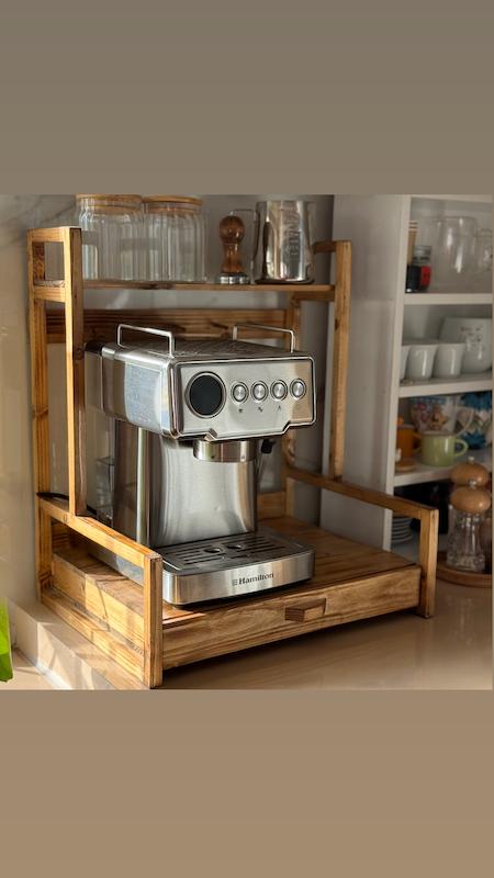 کافی بار چوبی کشودار کد 302A