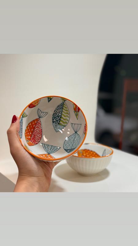 پیاله دو سایز طرح ماهی کد 316A