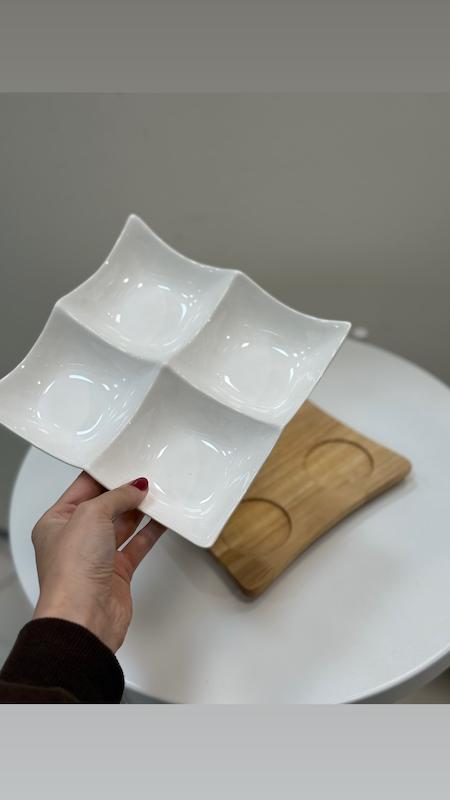 مزه خوری چهارتایی مربع VENTI کد‌334A