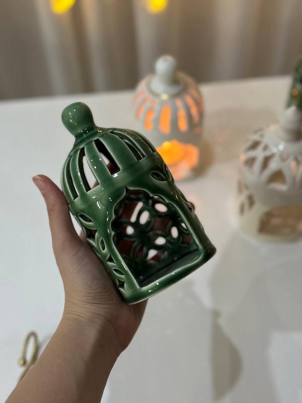 جا شمعی سرامیکی فانوس کد 349A