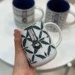 ماگ دنی هوم طرح اسلیمی سفید و آبی کد 451A
