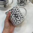 ماگ دنی هوم طرح اسلیمی سفید و آبی کد 451A