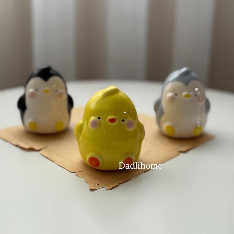 نمکدون فانتزی جوجه سرامیکی کد 454A