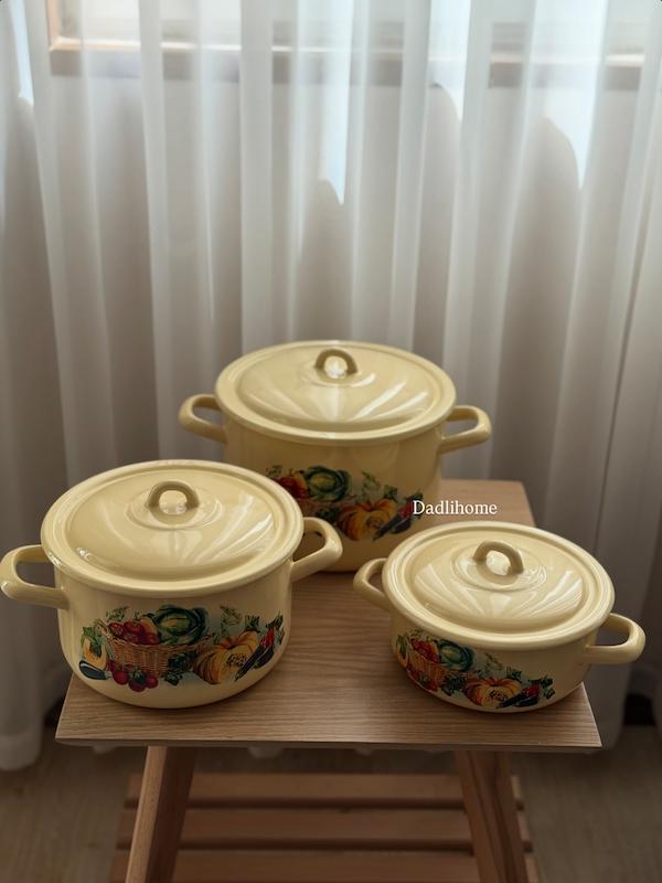 ست سه عددی قابلمه لعابی روس کدو یونی سان کد 483A