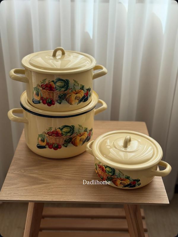 ست سه عددی قابلمه لعابی روس کدو یونی سان کد 483A