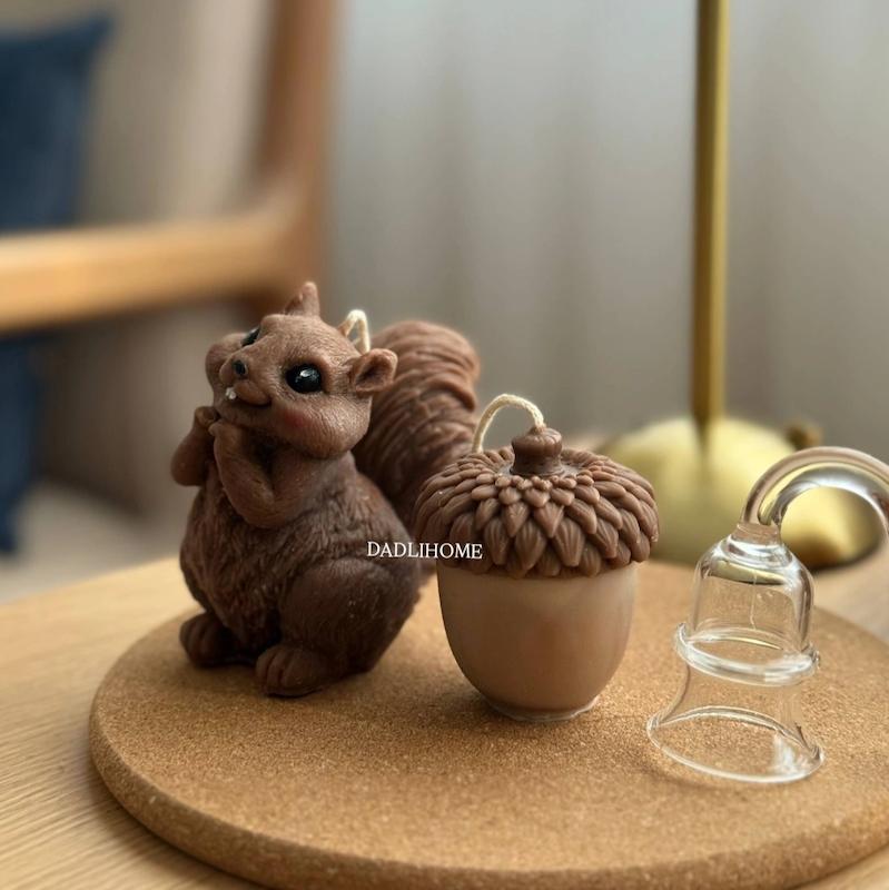 شمع سنجاب و جوجه تیغی و بلوط کد 659A