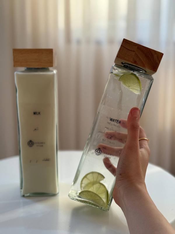 بطری شیشه ای درب چوبی کد 228A