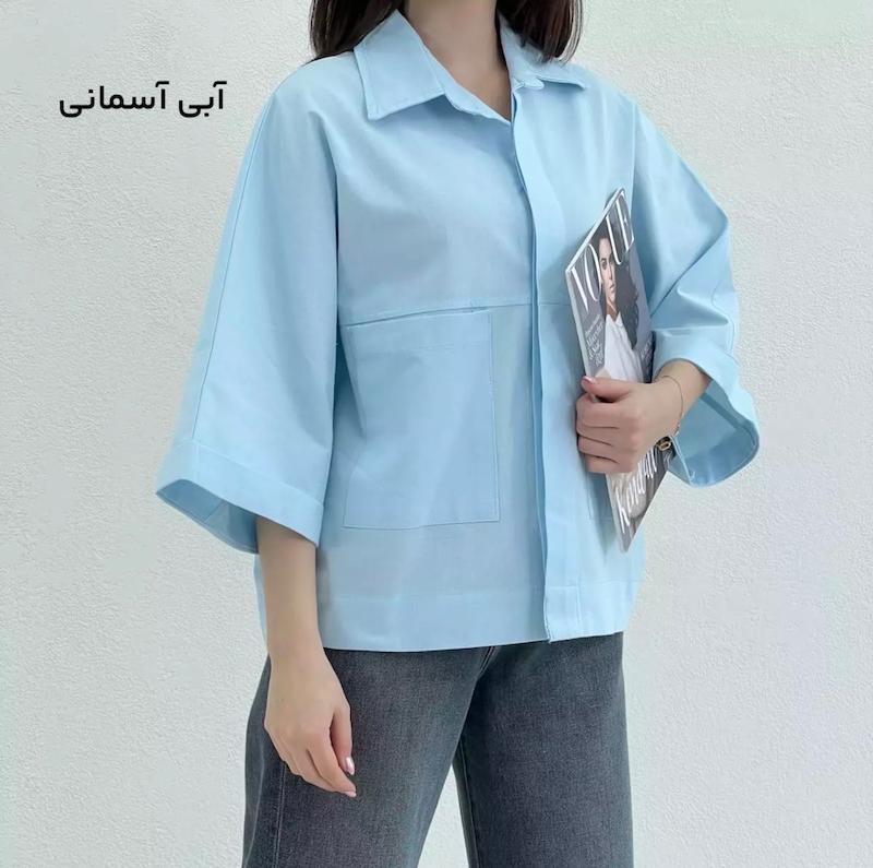 شومیزلینن آستین سه ربع کد محصول L371