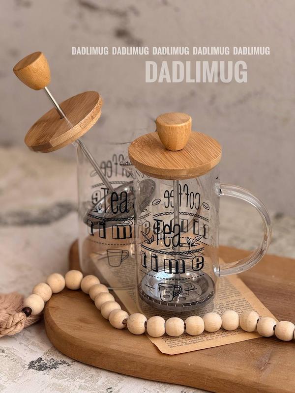 فرنچ پرس وارداتی درب بامبو 350mlکد محصول 966