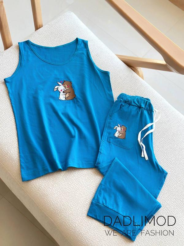 تاپ و شلوارک قواره دار خرس و خرگوش کدمحصول L302