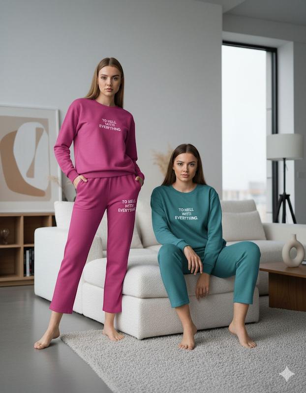 ست بلوز و شلوار ( بی خیال همه چیز )کد محصول L304