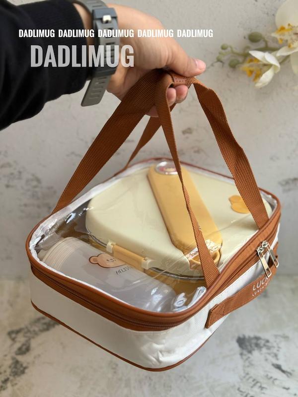 سِت ظرف غذا و قمقمه ساک دار کد محصول 985b