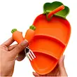 ظرف غذای  هویج ساکشن دار همراه با پیشبند کودک 55C