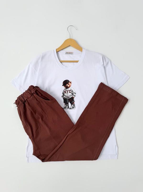 ست تیشرت و شلوار تدی کد محصول L323