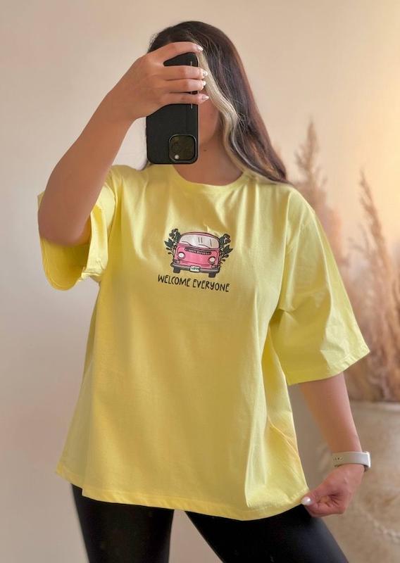  تیشرت قواره دار باکسی ماشین  کد محصول L348