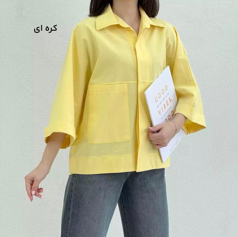 شومیزلینن آستین سه ربع کد محصول L471