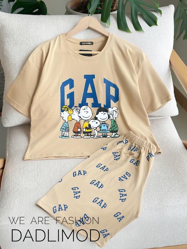 ست کراپ شورتک قواره دار (GAP) کد محصول L539