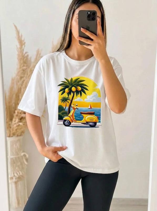 تيشرت باكسی summer کد محصول L596