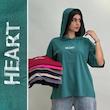 تیشرت سوپر باکسی کلاه دار HEART (قلب) کد محصول L614