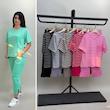 ست تیشرت راه راه و شلوارک ساده برمودا L625