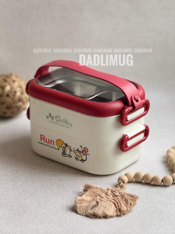 ظرف غذای دو طبقه  دور رنگی کد محصول512C