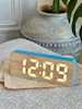 ساعت دیجیتالی رومیزی طرح چوب کدمحصول 758B