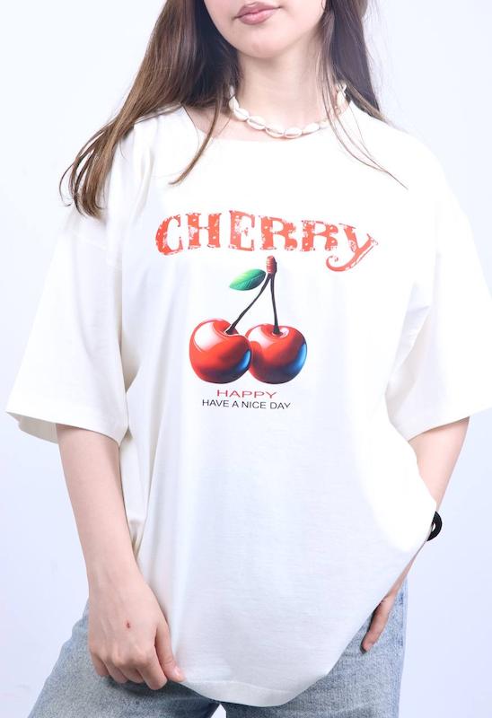 تیشرت باکسی ترندی Cherry