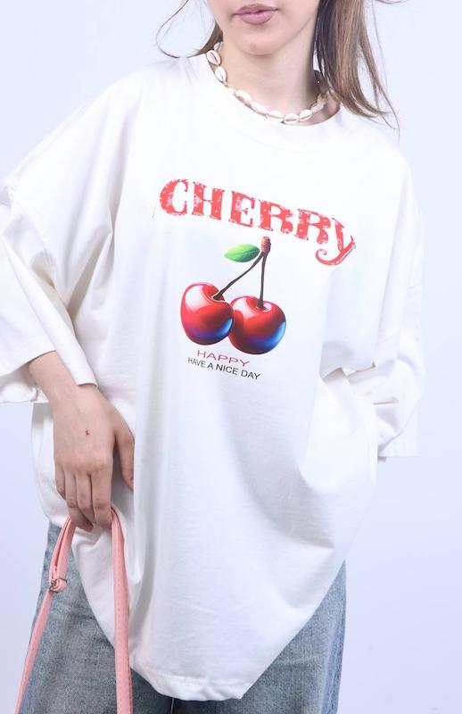 تیشرت باکسی لش Cherry