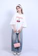 تیشرت باکسی لش Cherry