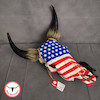جمجمه گاو نقاشی طرح پرچم امریکا