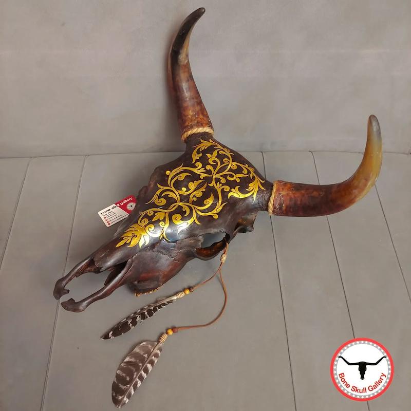جمجمه گاو نقاشی طرح اسلیمی