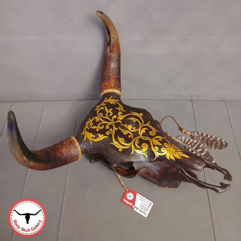 جمجمه گاو نقاشی طرح اسلیمی
