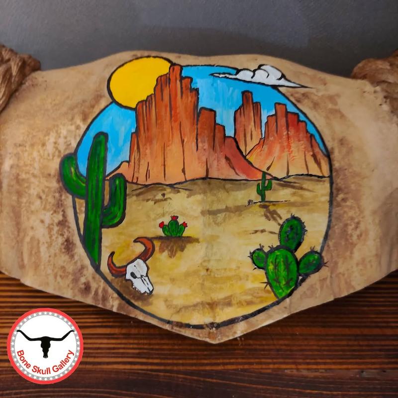 پنل شاخ گاو جا کلیدی نقاشی 