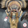 جمجمه گاومیش نقاشی طرح رئیس قبیله 