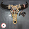 جمجمه گاومیش نقاشی طرح رئیس قبیله 