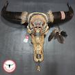 جمجمه گاومیش نقاشی طرح رئیس قبیله 